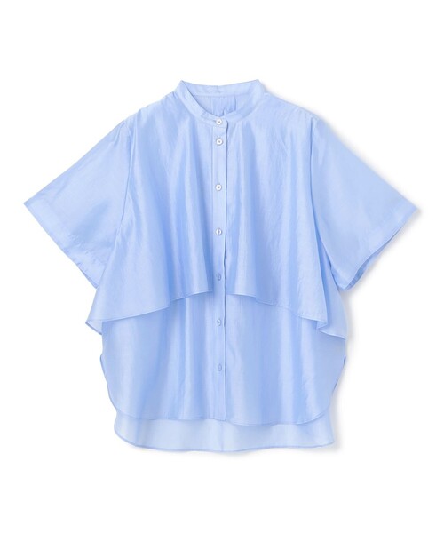 「UNFILO」 半袖ブラウス SMALL ブルー レディース_画像9