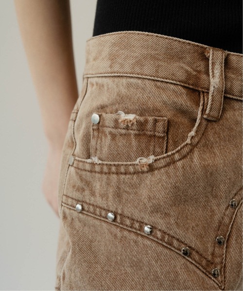 「Knuth Marf」 ブーツカットデニムパンツ S ネイビー レディース_画像4