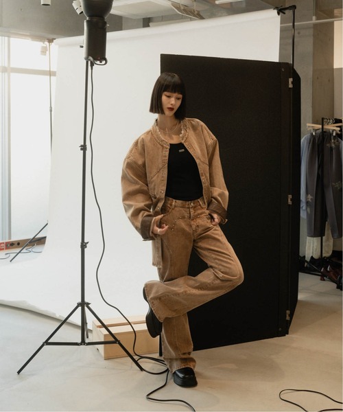「Knuth Marf」 ブーツカットデニムパンツ S ネイビー レディース_画像5