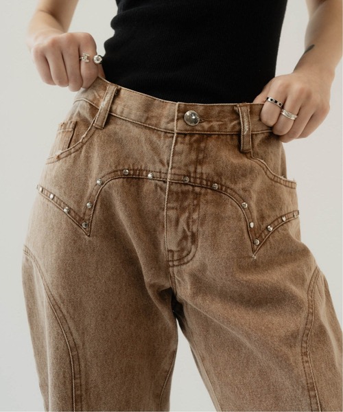 「Knuth Marf」 ブーツカットデニムパンツ S ネイビー レディース_画像10