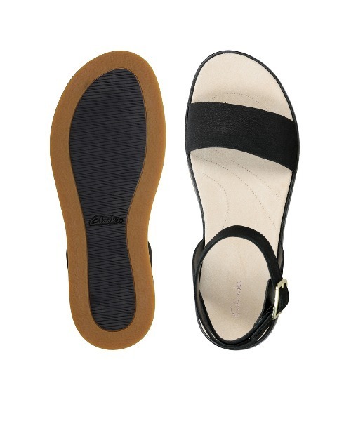 「Clarks」 フラットサンダル UK4.5 ブラック レディース_画像6