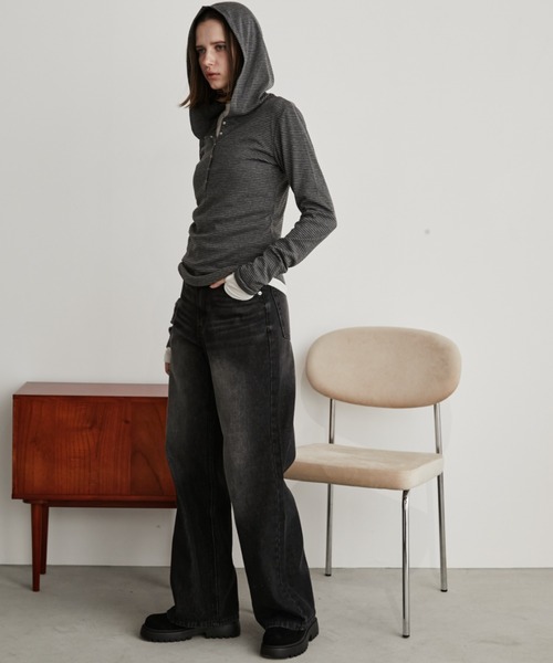 「Auntie Rosa Holiday」 デニムパンツ SMALL ブルー レディース_画像9