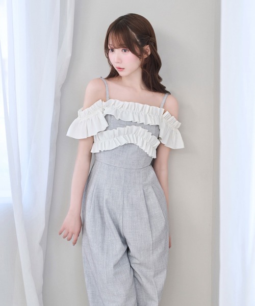 Rose Muse（ロゼミューズ） オールインワン Bicolor frills romper