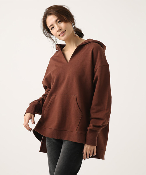 パーカー V CUT OVER HOODIE Ｖカットオーバーフ 