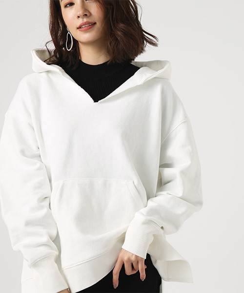 パーカー V CUT OVER HOODIE Ｖカットオーバーフ 