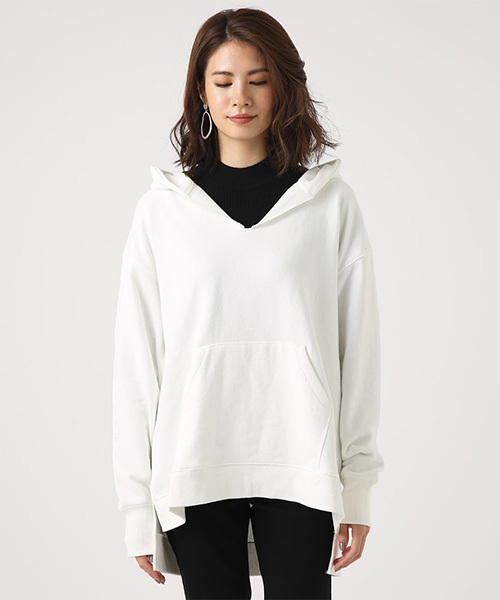 パーカー V CUT OVER HOODIE Ｖカットオーバーフ 