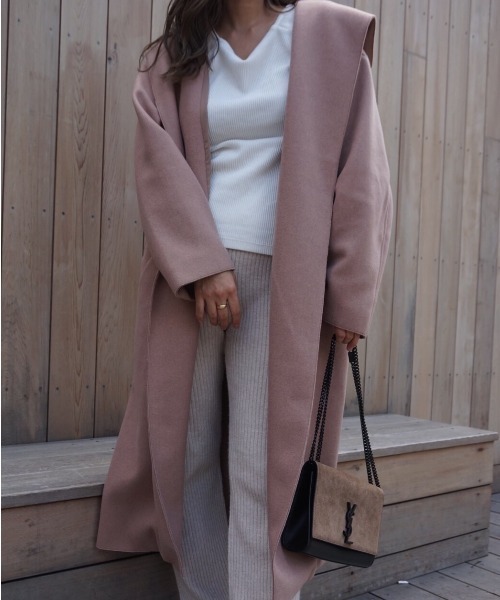 ジャケット・アウター Wool-Blend Doubleface Belted Coat Wool-Blend Doubleface Belted Coat - ジャケット・アウター新 デザイン