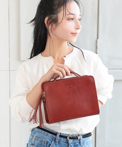 nafka（ナフカ） ショルダーバッグ バッグ 2wayナチュラル姫路レザー 
