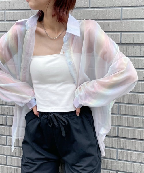 at12：03（アットイチニーゼロサン） ブラウス シャツ オーロラシアー