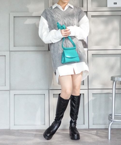 VIVIAN ブーツ 厚底ストレッチロングブーツ レディース