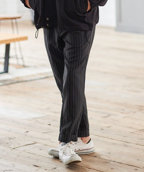 CAMBIO（カンビオ） パンツ mp10351-Pin Stripe Tight Tapered Roll Up