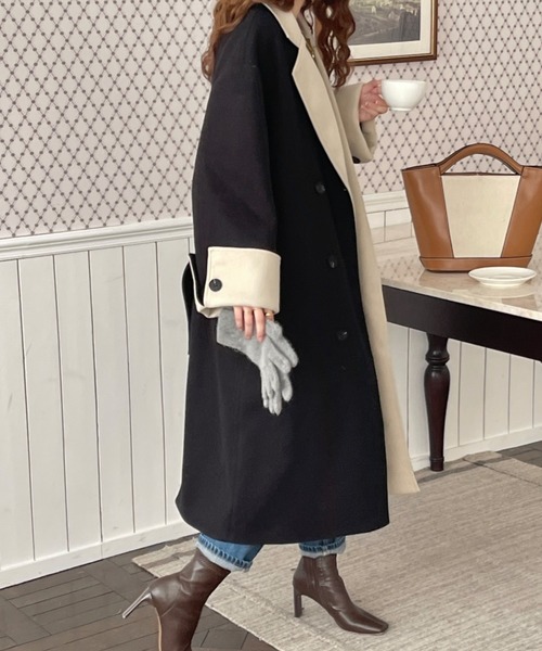 EVRIS★チェスターコート♡美品 MAISON BREEZE】オーバーサイズチェスターコート（チェスター