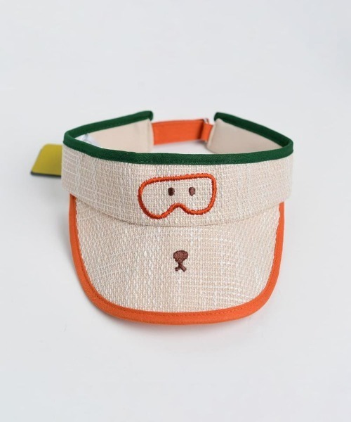 サンバイザー カラーパイピングサンバイザー キッズ 子供 男の子