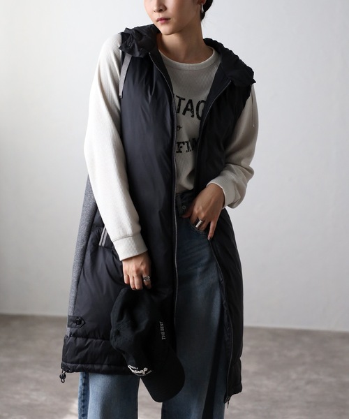 sugar　　サクラ 2way ジレ ロング ベスト ベルト紺色 M SACRA サクラ ベルト付き 2way ジレ ロングベスト