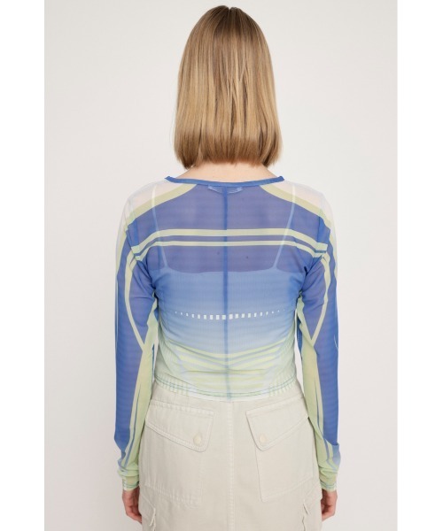 tシャツ GRAPHIC PRINT SHEER TOPS レディース SLY tシャツ GRAPHICAL SHEER TOPS グラフィカル シアー
