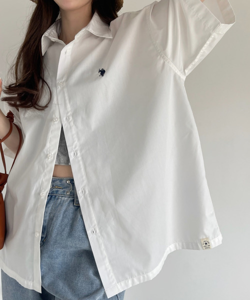 「U.S. POLO ASSN.」 半袖ブラウス MEDIUM ホワイト レディース U.S. POLO ASSN. ブラウス シャツ 「Ada.別注」U.S. レギュラー