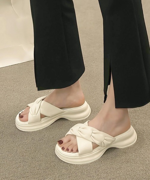 厚底サンダル[mmm様専用] まるさん専用 VIVAIA 厚底サンダル ブラック