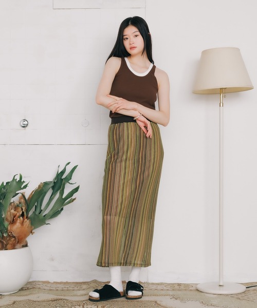 カレンテージ　プリントタンクトップ ROOP TOKYO tシャツ CURRENTAGE/カレンテージ Organic Cotton