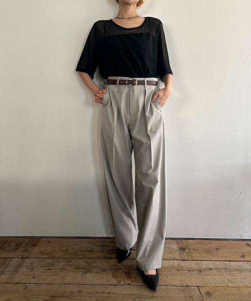 Kotoe tシャツ シアートップス 半端袖 ビッグシルエット