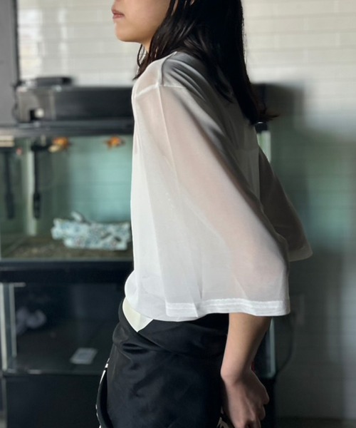 トップス M M Kotoe tシャツ シアートップス 半端袖 ビッグシルエット