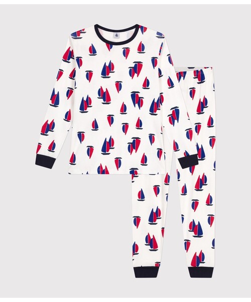 プチバトー PETIT BATEAU パジャマ　S相当　メンズ　レディース おうち時間の気分が上がる♡お揃いも楽しめる新作 ルームウェア