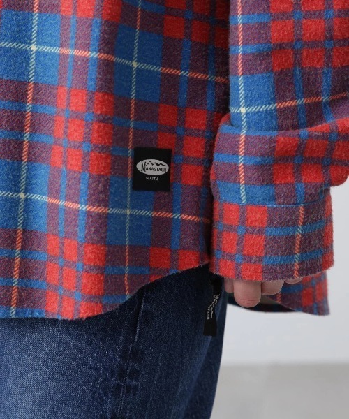MANASTASH（マナスタッシュ） シャツ ZIP FLANNEL SHIRTS メンズ