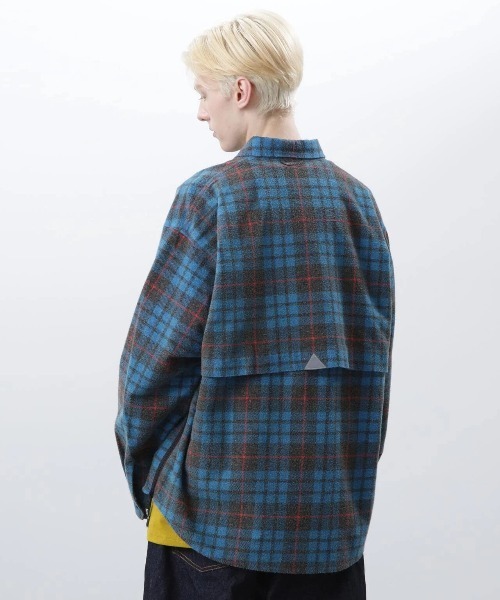 MANASTASH（マナスタッシュ） シャツ ZIP FLANNEL SHIRTS メンズ
