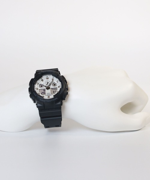 G-SHOCK 腕時計 Black and brilliant whiteシリーズ / GA-100WD-1AJF