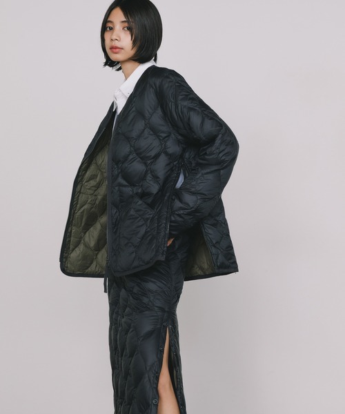 TAION（タイオン） ダウンジャケット ダウン MILITARY V NECK W-ZIP