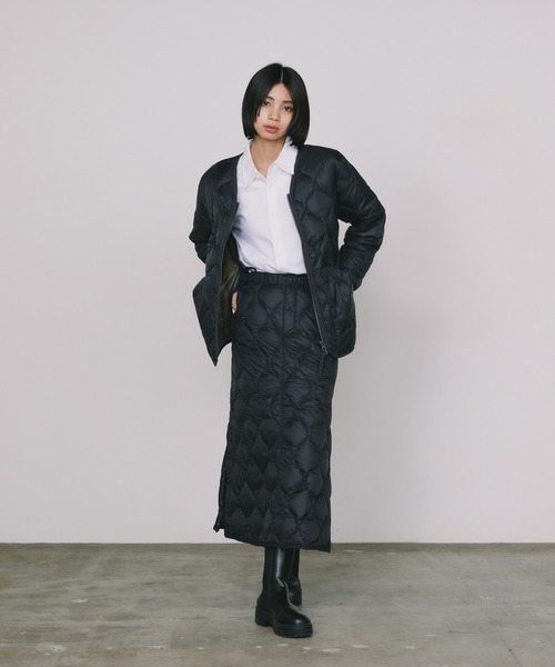TAION（タイオン） ダウンジャケット ダウン MILITARY V NECK W-ZIP