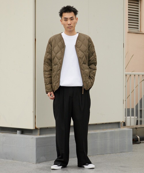 TAION（タイオン） ダウンジャケット ダウン MILITARY V NECK W-ZIP