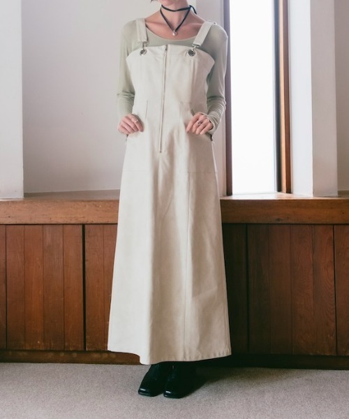 sahara（サハラ） サロペット オーバーオール Eyelet Fake Leather