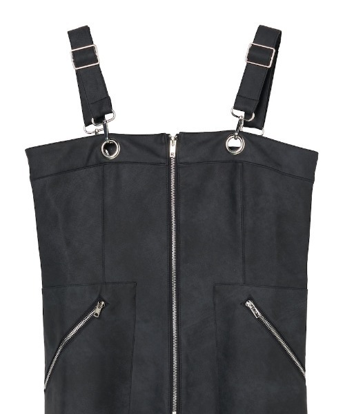 sahara サロペット オーバーオール Eyelet Fake Leather