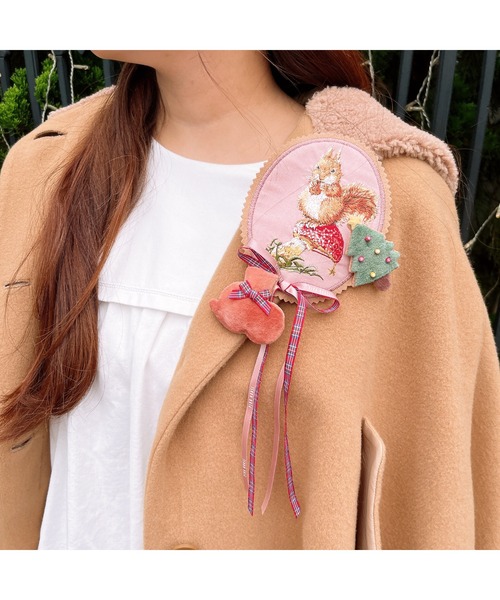 PINK HOUSE（ピンクハウス） ブローチ ウィンターフォレストトリート