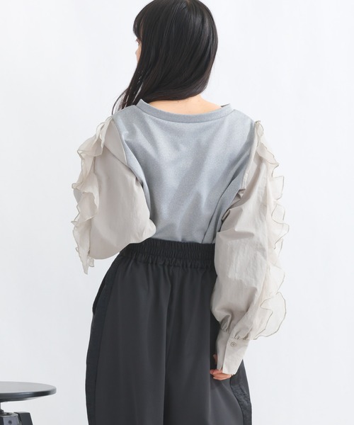 terrace tシャツ フリルスリーブプルオーバー レディース : ZOZOTOWN