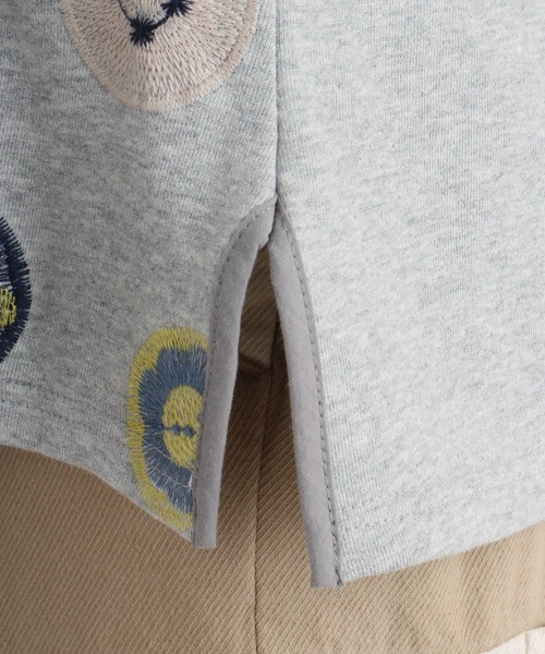 トレーナー スウェット EMAGO ボタン刺繍プルオーバー レディース Emago トレーナー スウェット EMAGO ボタン刺繍プルオーバー