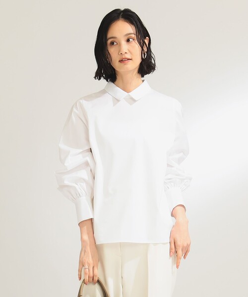 Demi-Luxe BEAMS ブラウス シャツ グログラン カラー 「手洗い可