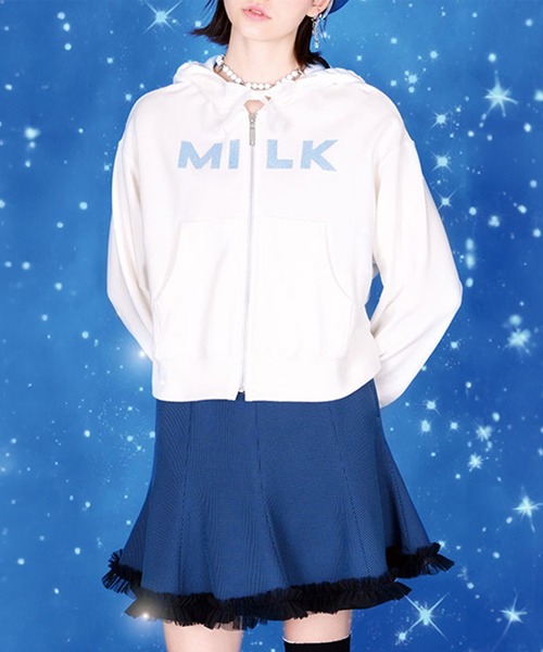 MILK（ミルク） パーカー ビーズ ロゴ パーカー レディース : ZOZOTOWN