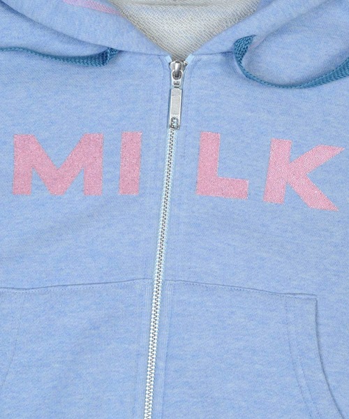 MILK♥PINK COSMOパーカー MILK（ミルク） パーカー ビーズ ロゴ パーカー レディース : ZOZOTOWN