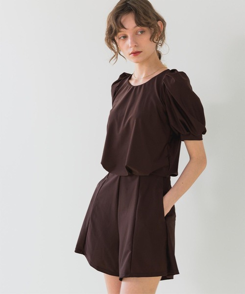 SEA DRESS 水着 バックオープンパフスリーブオールインワン/水着