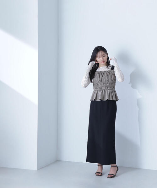 美品　ほぼ未使用Natural Beauty Basic ナロースカート NATURAL BEAUTY BASIC スカート ストラップ付ナロースカート