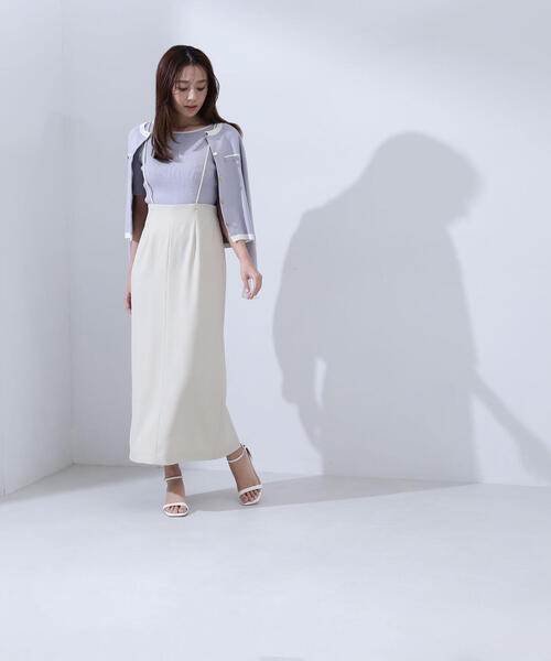 NATURAL BEAUTY BASIC スカート ストラップ付ナロースカート