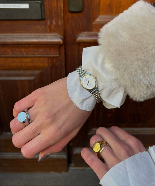 指輪 リング Classic Mini Signet Ring シルバー レディース メンズの画像