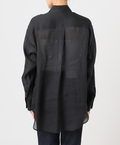 シアーラミー2WAYブラウス 麻 journal standard L'essage ブラウス シャツ シアーラミー 2WAY