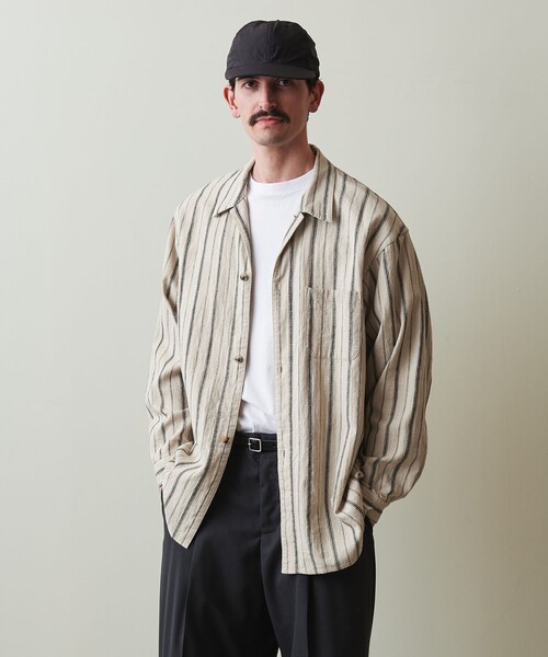 stevenalan オープンカラーシャツ STEVEN ALAN シャツ 「Steven Alan」 CL クレープ オープン