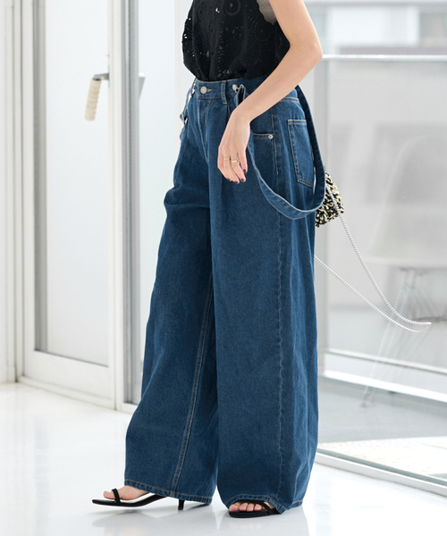 JOURNAL STANDARD relume 　サスペンダー付きデニム　36 JOURNAL STANDARD relume｜《追加》サスペンダーデニム