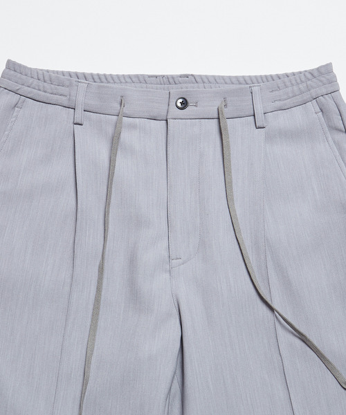 MEN'S MELROSE スラックス TRダブルクロスクリースステッチテーパード