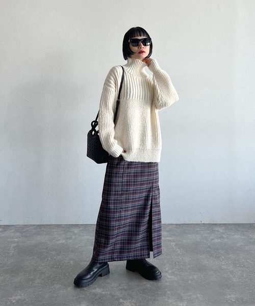 「PAGEBOY」 タートルネックニット FREE ピンク レディース_画像4