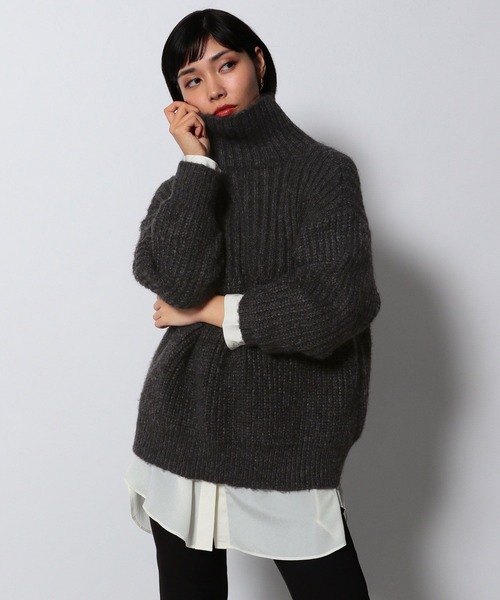 「PAGEBOY」 タートルネックニット FREE ピンク レディース_画像6