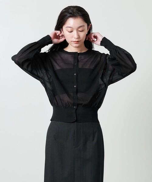 ニット セーター 「MARW UNITED ARROWS」シアー 2WAY カーディガン レディース